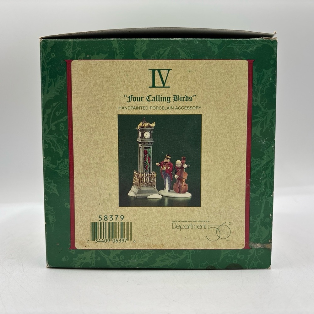 Dept 56 1995 Vintage HVC 12 Days Of Dickens Village Four Calling Birds 58379 EUC - Picture 10 of 12